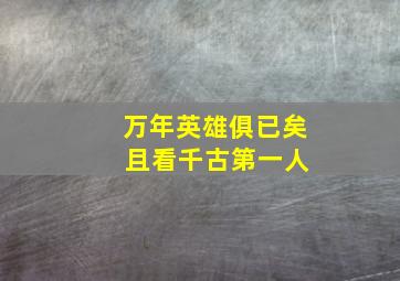 万年英雄俱已矣 且看千古第一人